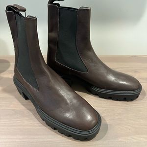 Zara women’s brown Chelsea boots, size 41 (US 10)